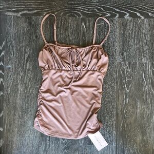 SHEIN Women's Brown Spaghetti Strap Top